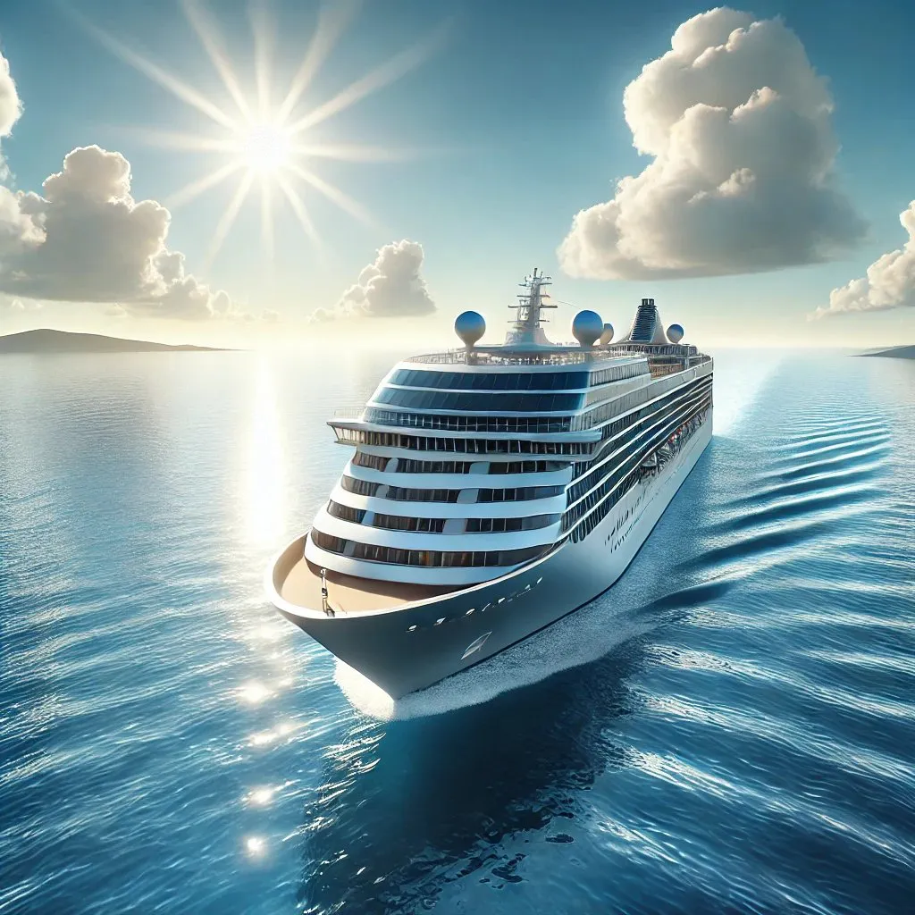 Crucero de lujo de Oceania Cruises navegando en aguas cristalinas, representando viajes globales exclusivos para 2025 y