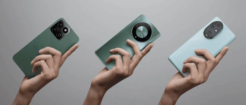 Smartphone HONOR mostrando su diseño avanzado y tecnología de cámara profesional en Chile.